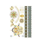 Mandala bands metallic temporary body tattoo sheet