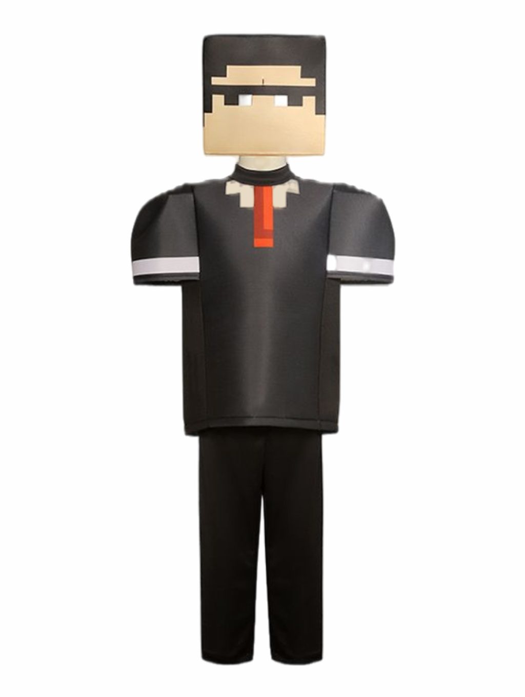 Minecraft Black Suit Kids Costume — Mask, Top & Pants actual seller product photograph