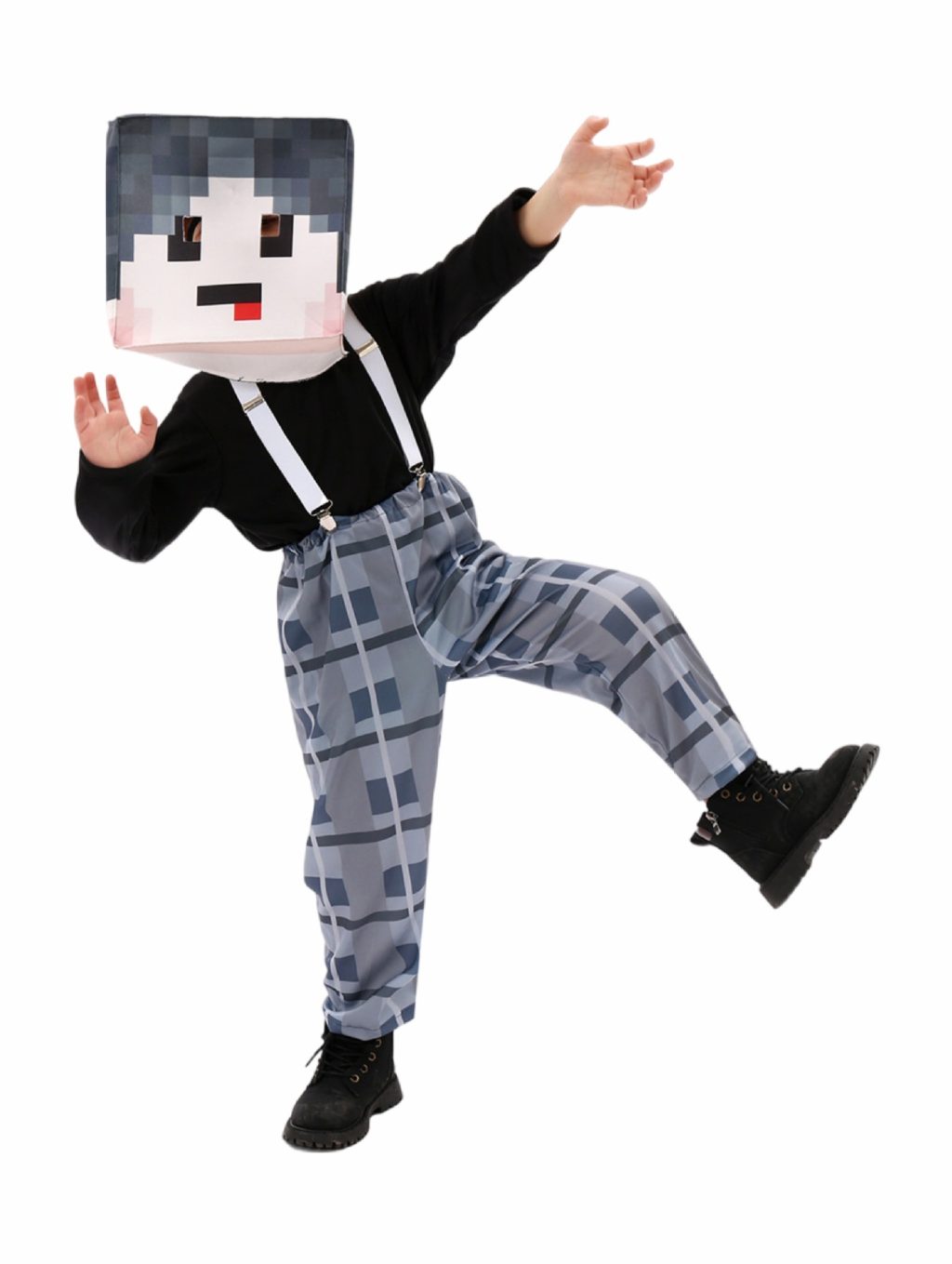Supplier chicken style kids costume mask and suspenders