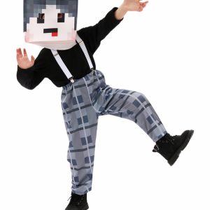 Supplier chicken style kids costume mask and suspenders