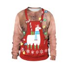 Red llama apron print Christmas crewneck sweatshirt