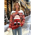Santa stuck in a brick chimney Christmas printed sweatshirt
