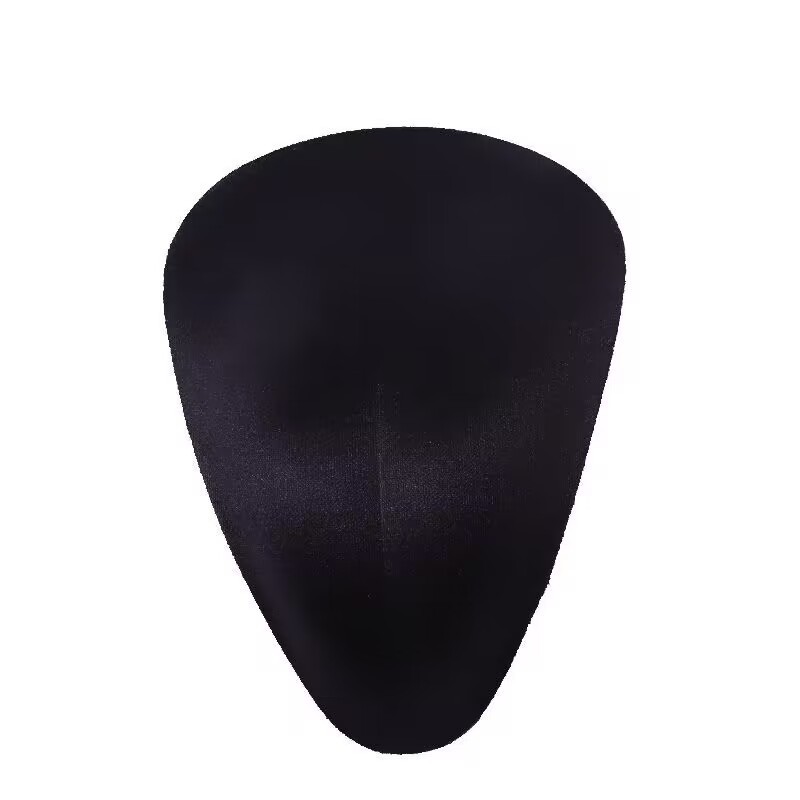 Black smooth triangular underwear contour insert with reverse view