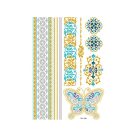 Butterfly filigree metallic temporary body tattoo sheet