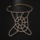 Sparkling Spiderweb Hand Chain — Gold-colored