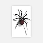 Shadow Spider Gothic Temporary Tattoo