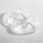 Pair of clear triangular silicone bra inserts