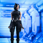 VSTOYS 1:6 black assassin figure outfit, front view; display figure and weapons not included