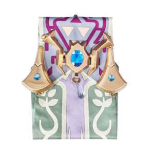 Zelda waist cover with blue jewel and green patterned panel