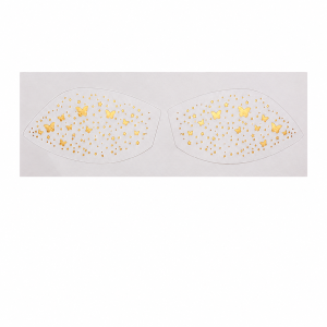 Gold butterfly and star paired eye tattoo sheets