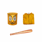 Yellow Tung Sahur jumpsuit, headcover and optional inflatable stick